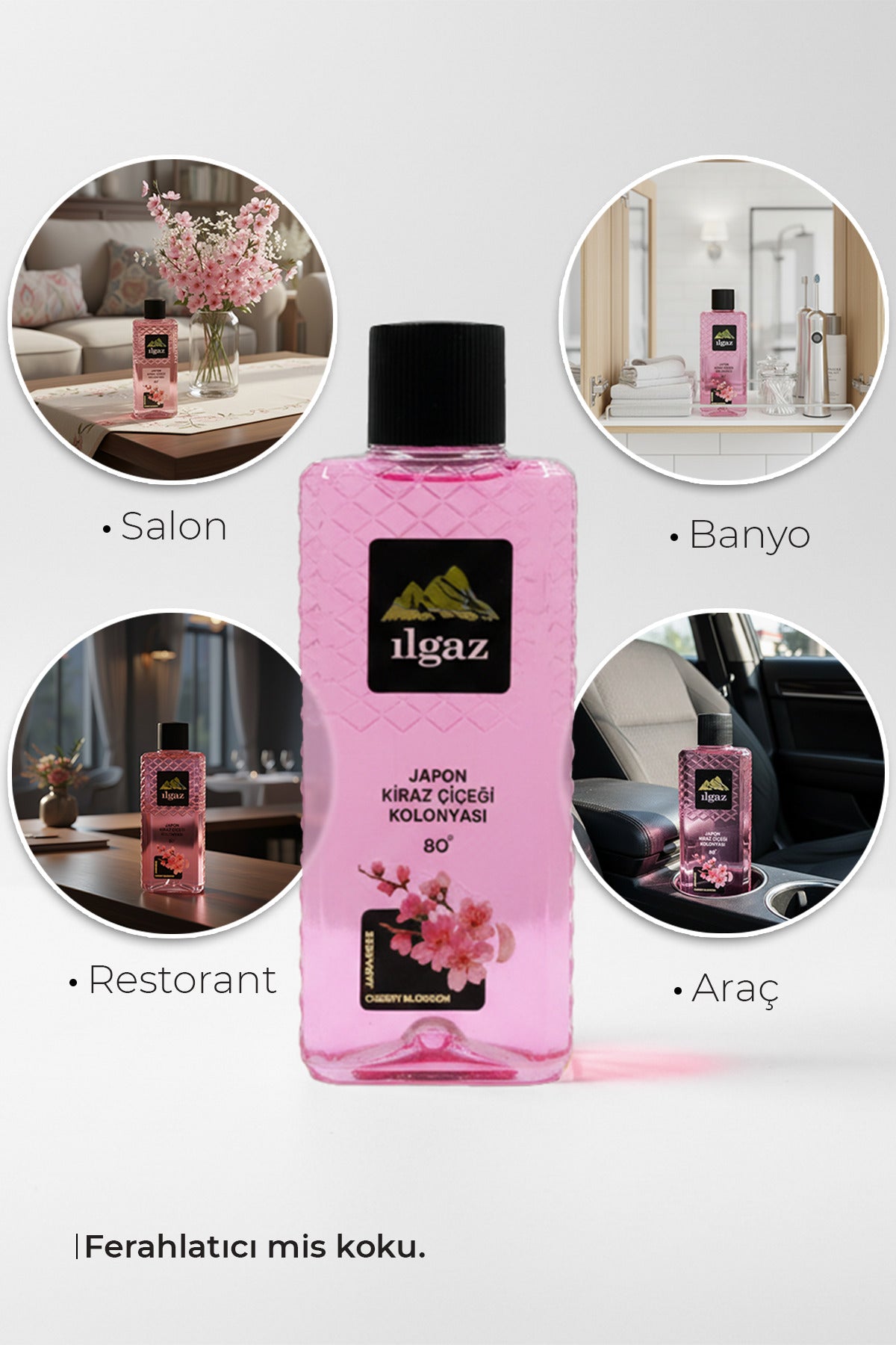 Japon Kiraz Çiçeği Kolonyası 400 ml | Elegance Series 80 Derece Eau De Cologne