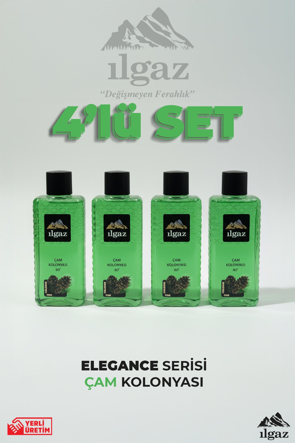 Çam Kolonyası 4'lü Set 80 Derece 400 ml | Elegance Series