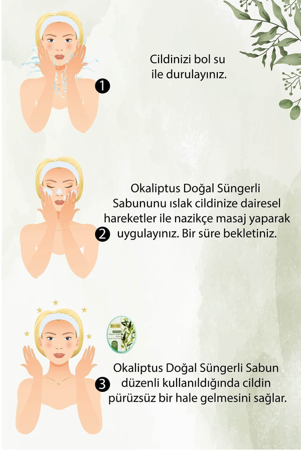Okaliptus Süngerli Sabun 150 gr | Parlaklık Ve Doğal Peeling Etkisi
