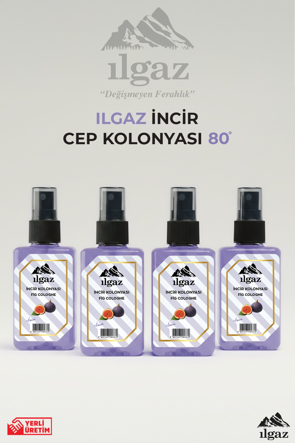 İncir Sprey Kolonya Cep Boy Elegance Series 4'lü Eko Paket - 4x50 ml