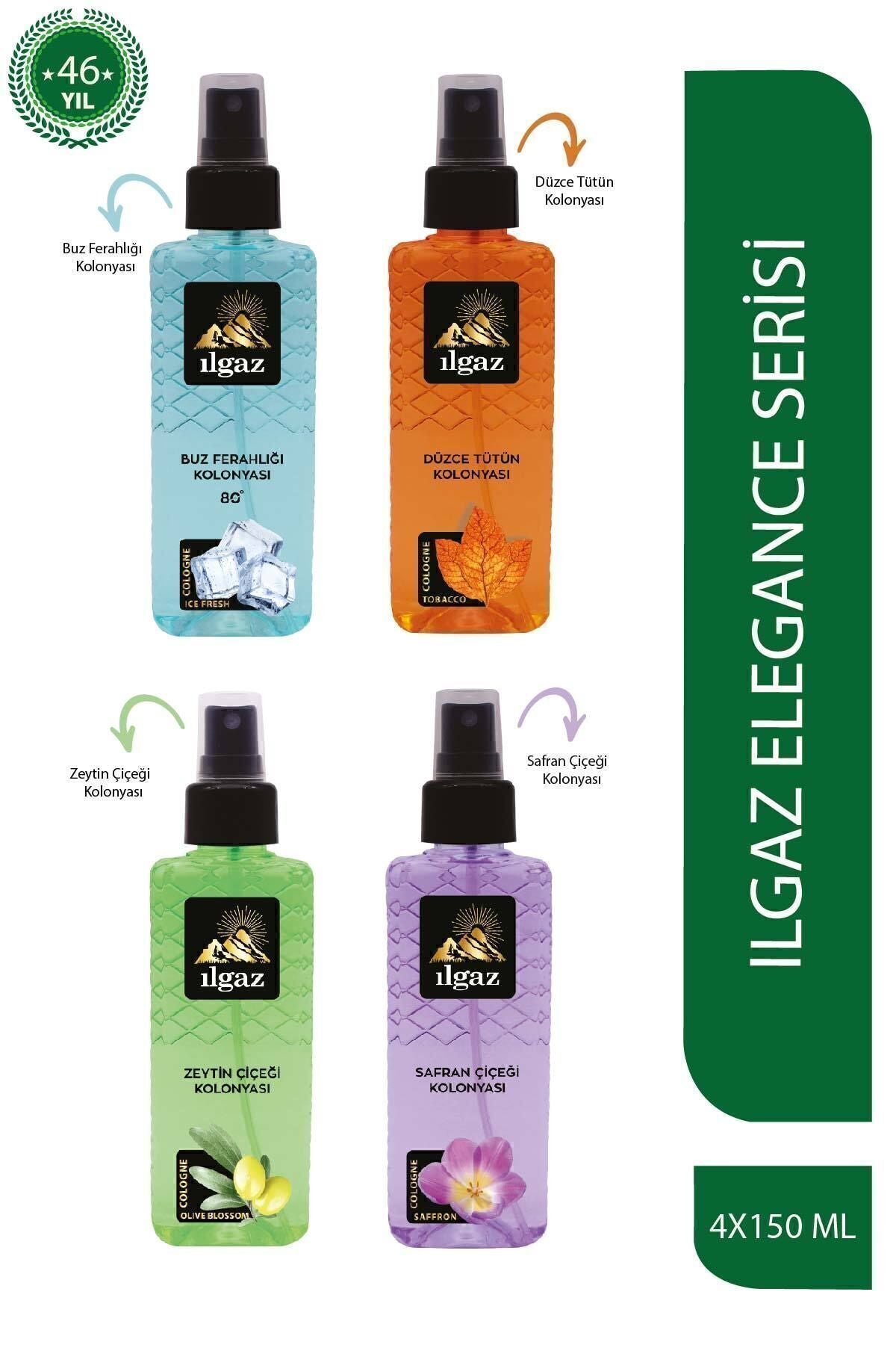 Buz Ferahlığı & Tütün & Zeytin Çiçeği & Safran Çiçeği Kolonyası 150 ml - Elegance Series