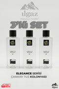 Çankırı Tuz Kolonyası 3'lü Set 80 Derece 400 ml | Elegance Series