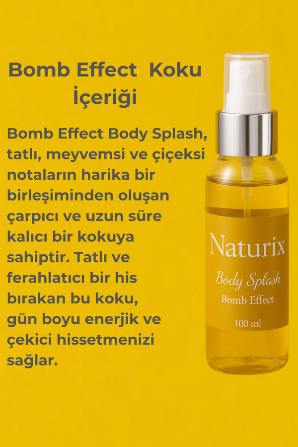 Bomb Effect Body Splash - Çarpıcı Koku ve Uzun Süre Kalıcı Vücut Spreyi 100 Ml