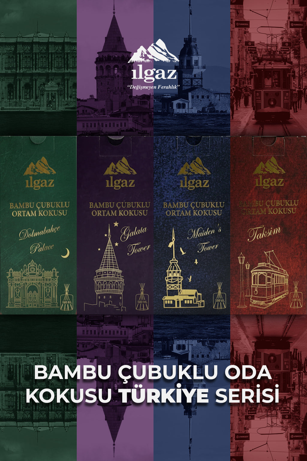 Dolmabahçe Bambu Çubuklu Oda Kokusu 500 ml | Türkiye Serisi