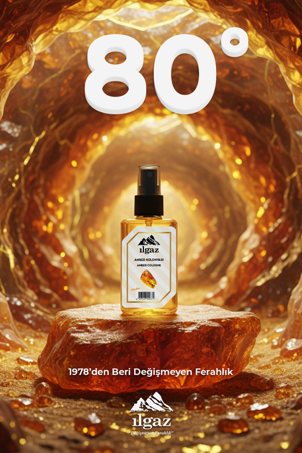 Amber Sprey Kolonya Cep Boy Elegance Series 4'lü Eko Paket - 4x50 ml