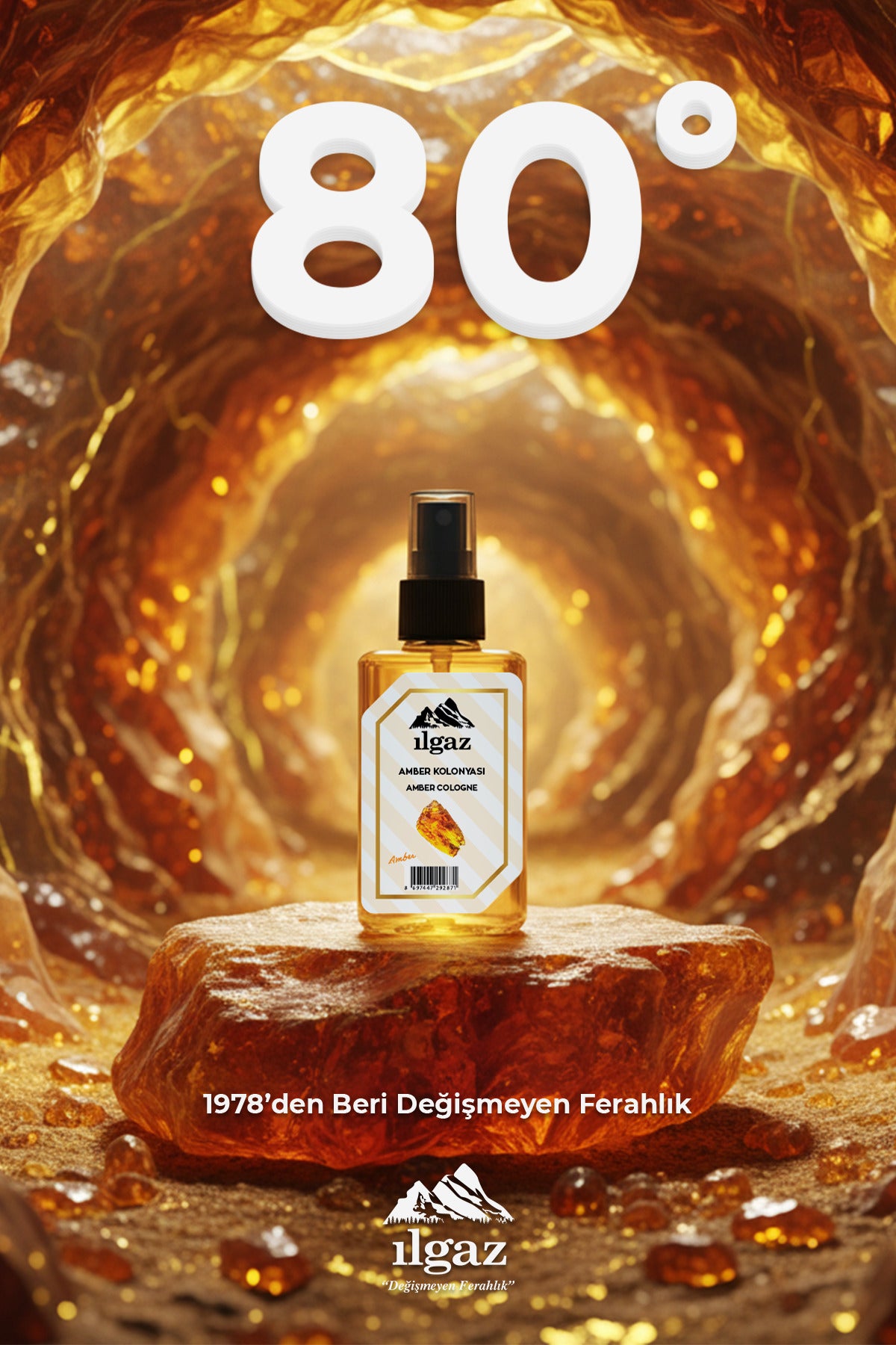 Amber Sprey Kolonya Cep Boy Elegance Series 4'lü Eko Paket - 4x50 ml