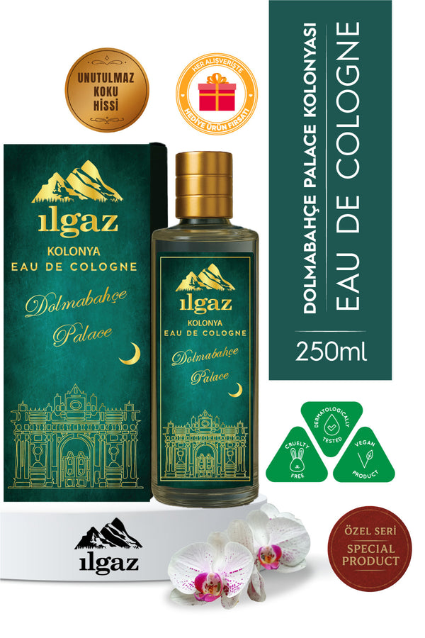 Dolmabahçe Palace Kolonyası | Eau De Cologne Cam Şişe 250 ml | Türkiye Serisi Orkide ve Misk Kokusu