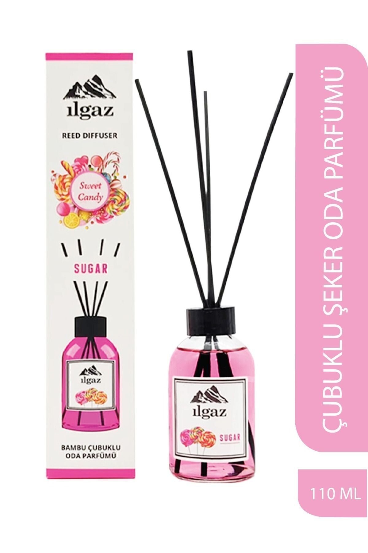 Sweet Candy Bambu Çubuklu Oda Kokusu 110 ml | Red Diffuser Sugar Ortam Kokusu
