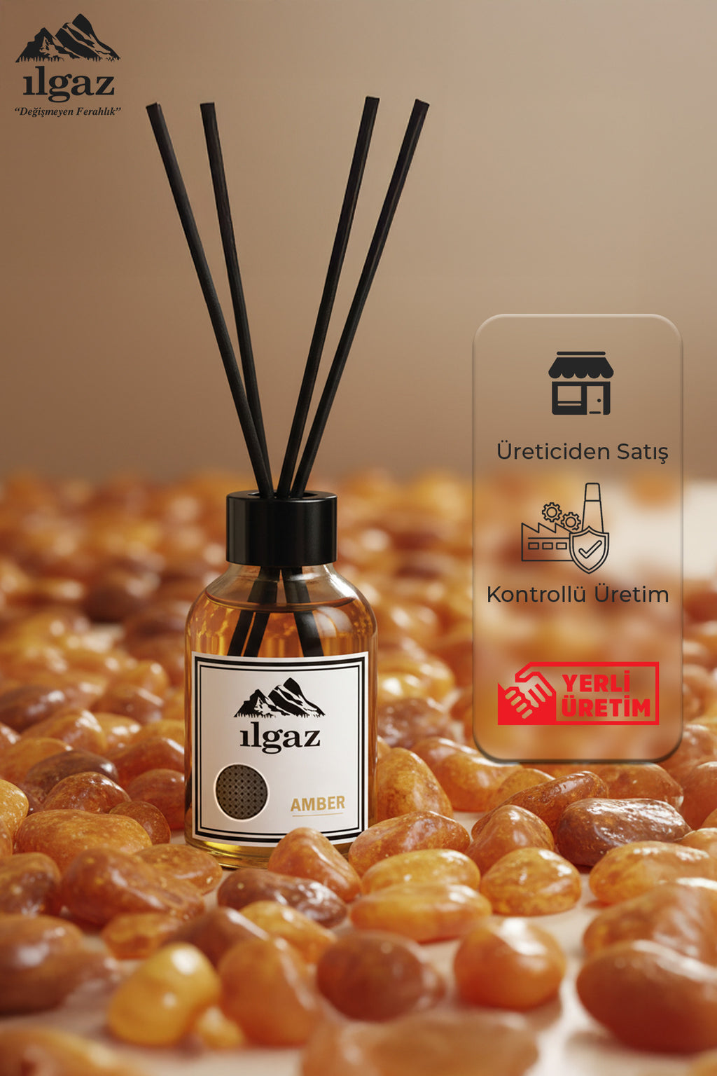 Amber Bambu Çubuklu Oda Kokusu 110 ml | Red Diffuser Misk Ortam Kokusu