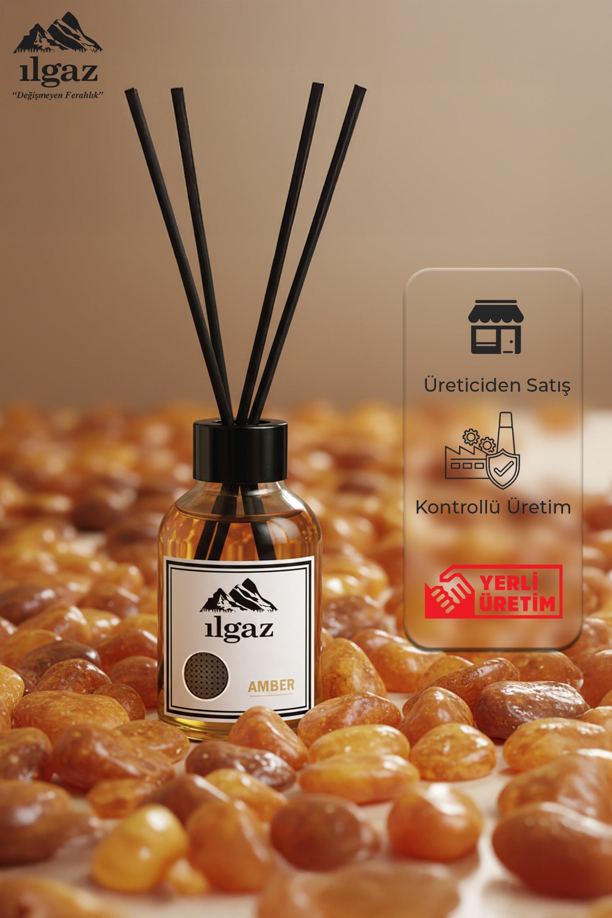 Amber Bambu Çubuklu Oda Kokusu 110 ml | Red Diffuser Misk Ortam Kokusu