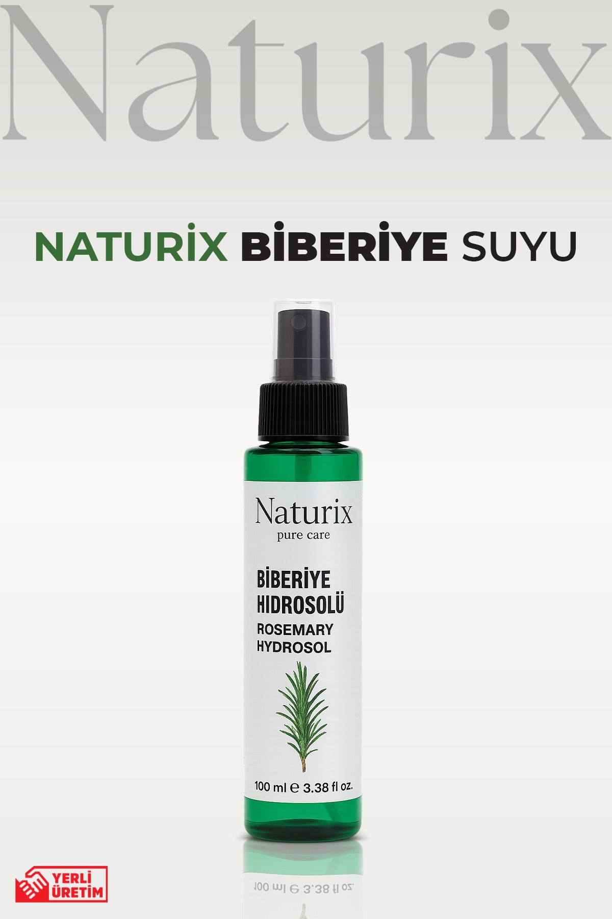 Biberiye Suyu %100 Doğal, Dökülme Karşıtı ve Saç Uzamasını Destekleyici Saç Toniği - 100 ml