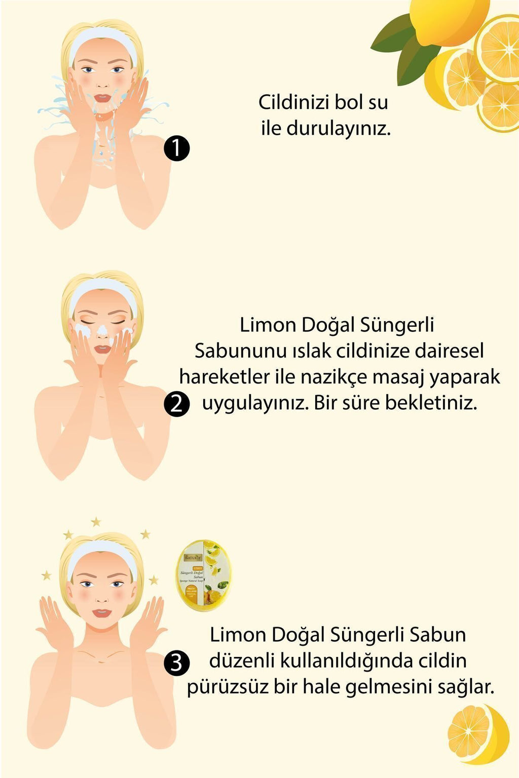 Limon Süngerli Sabun 150 gr | Doğal Limon Soap | Peeling Etkili Cilt Arındırıcı