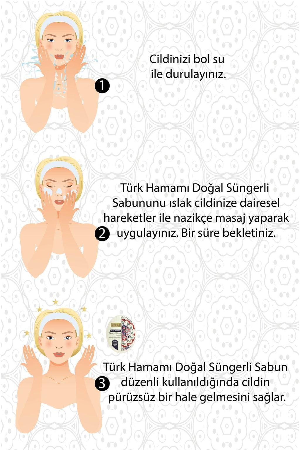 Türk Hamamı Süngerli Sabun 150 gr | Cildi Ölü Deriden Arındırır Ve Derinlemesine Temizler