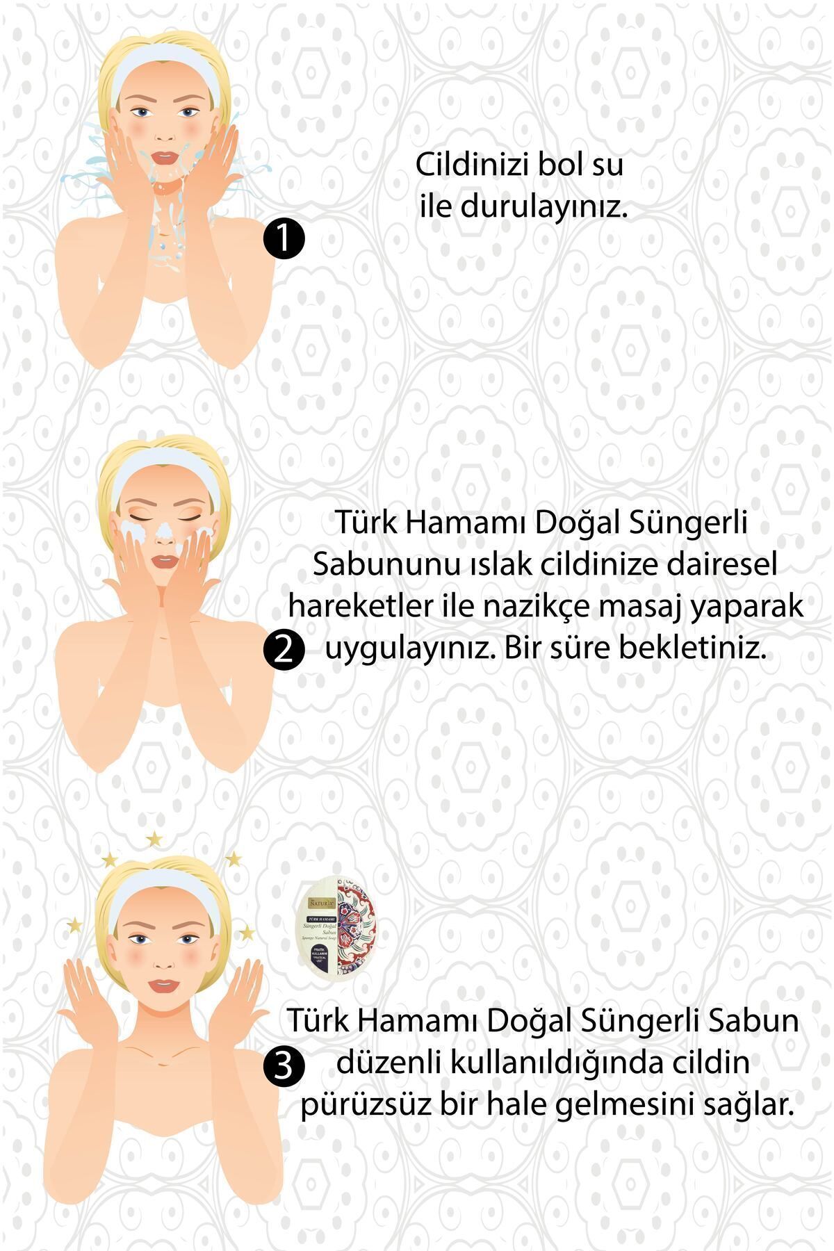 Türk Hamamı Süngerli Sabun 150 gr | Cildi Ölü Deriden Arındırır Ve Derinlemesine Temizler