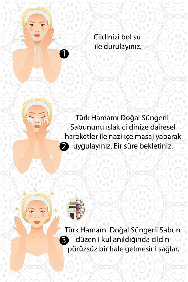 Türk Hamamı Süngerli Sabun 150 gr | Cildi Ölü Deriden Arındırır Ve Derinlemesine Temizler