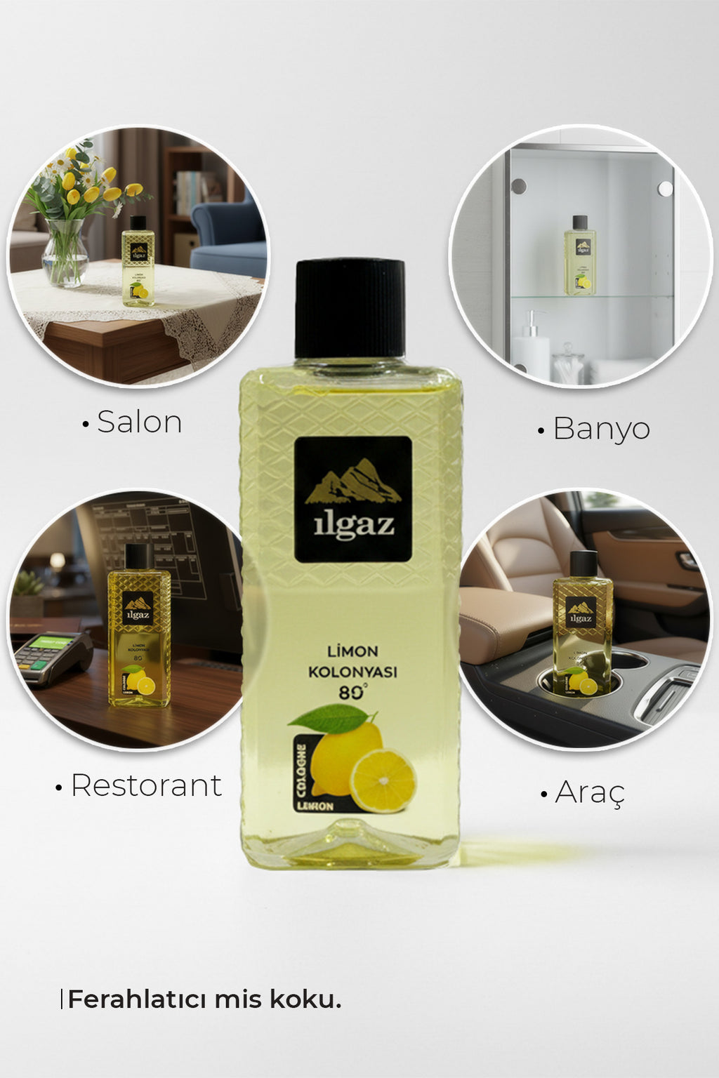 Limon Kolonyası 3'lü Set 80 Derece 400 ml | Elegance Series