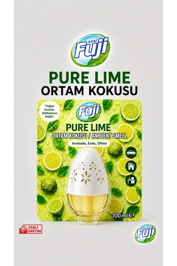 Limon Kokulu Araç, WC, Oda ve Ortam Kokusu 100 ml | Pure Lime Kalıcı Kavanoz Koku
