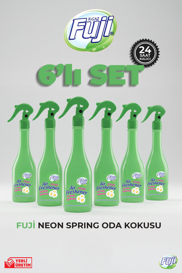 Spring Oda Spreyi 6'lı 400 ml - Air Freshener Neon Beyaz Papatyalar Ortam Kokusu Seti