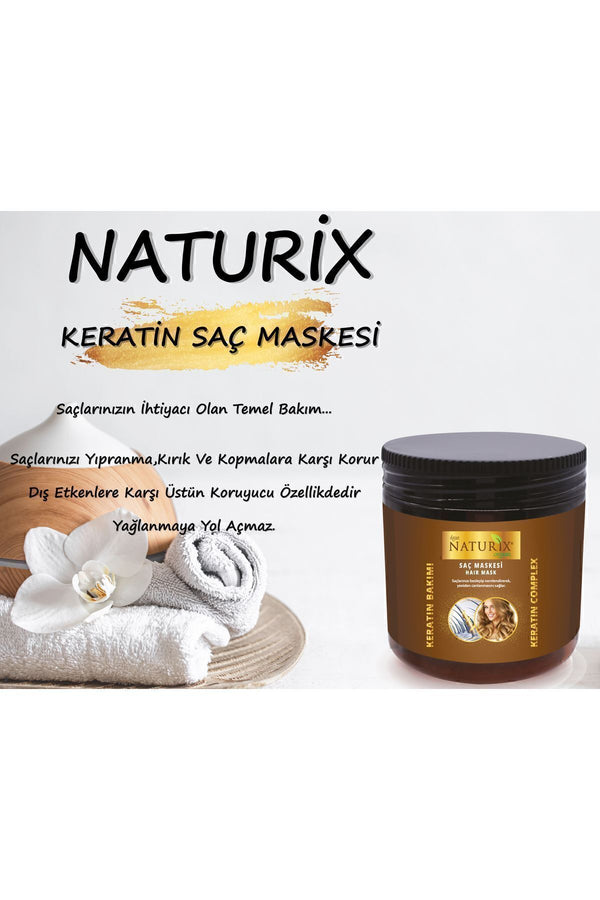 Keratin Bakımı Saç Maskesi 500 ml | Tüm Saç Tipleri Için Onarıcı Bakım