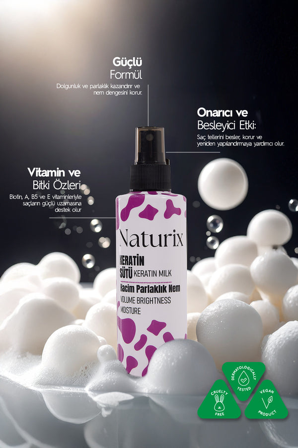 Keratin Sütü | Hacim, Parlaklık Ve Onarım Için Nemlendirici Ve Güçlendirici Saç Bakımı - 200 ml