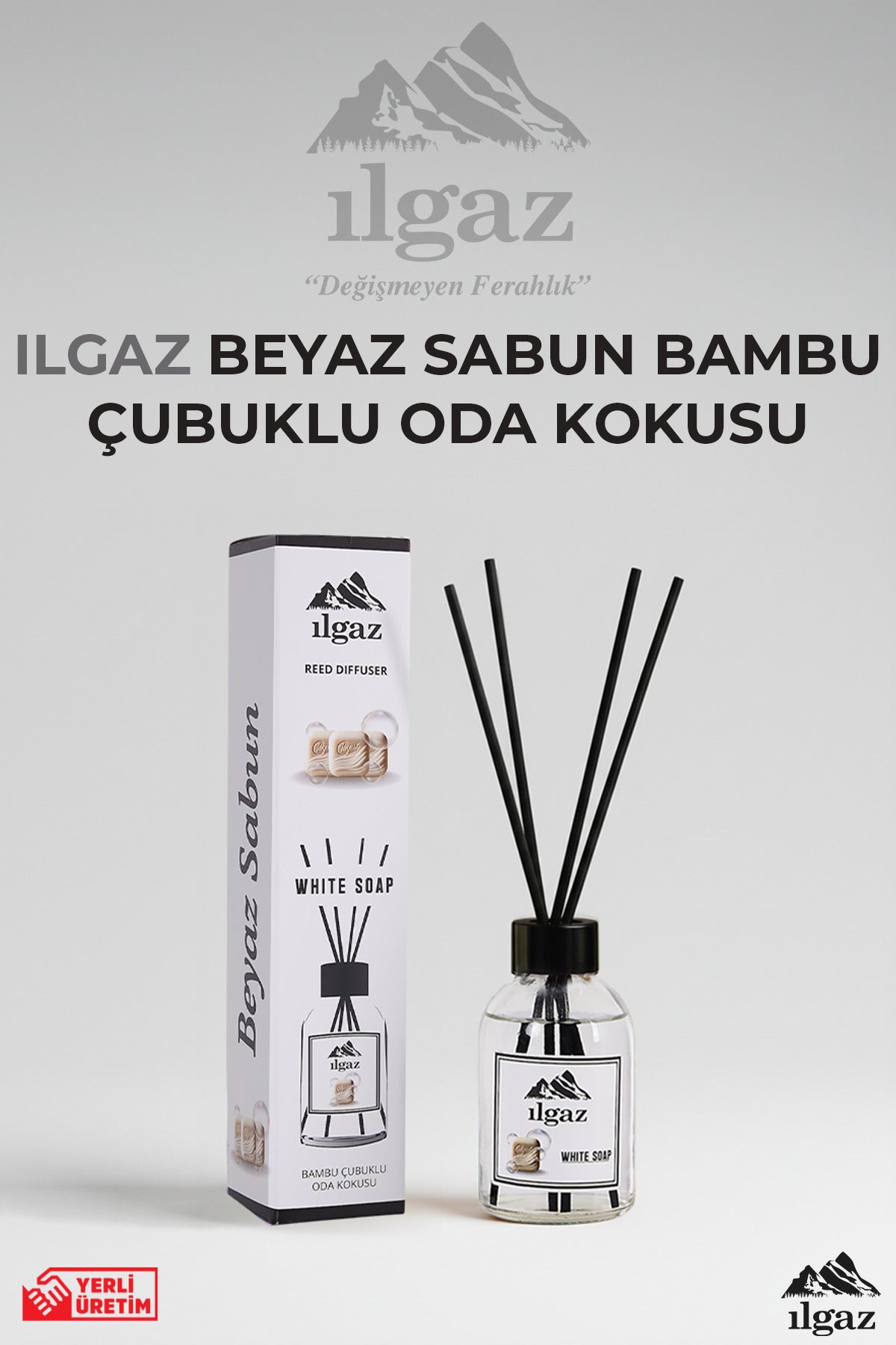 Beyaz Sabun Çubuklu Oda Kokusu 110 Ml White Soap Parfum Ferahlatıcı Ortam Kokusu Kalıcı Parfümlü