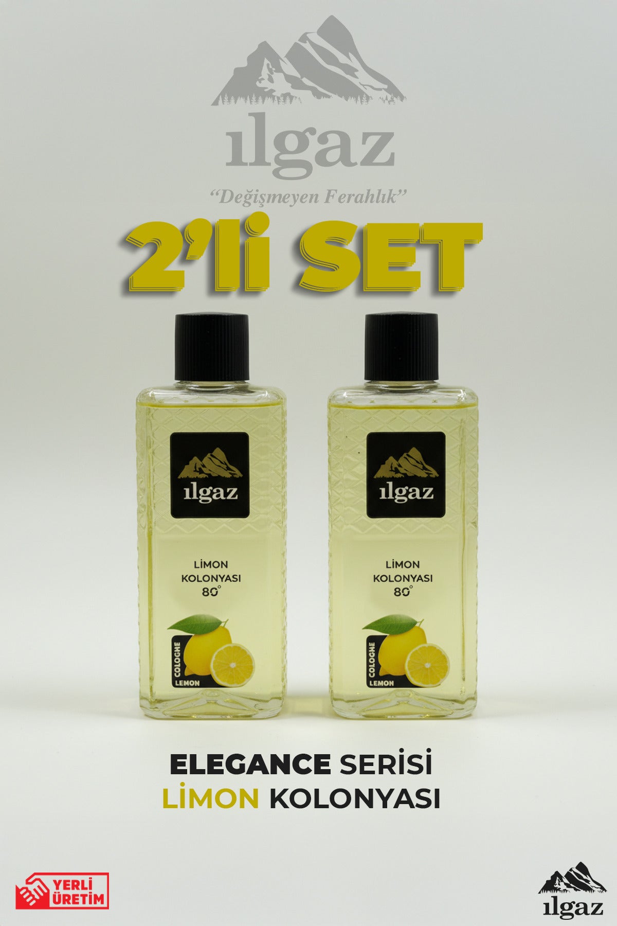 Limon Kolonyası 2'li Set 80 Derece 400 ml | Elegance Series