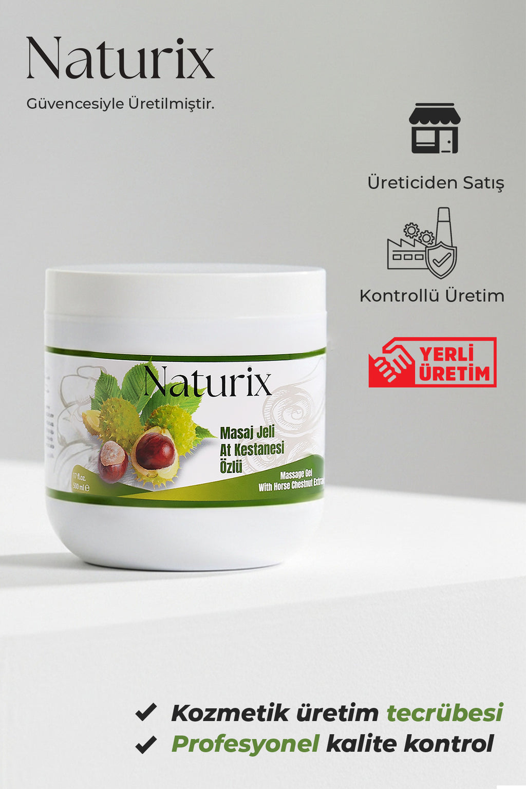 At Kestanesi Masaj Jeli 500 Ml 3'lü Horse Chestnut Masaj Balsamı Yoğun Jel Kıvam