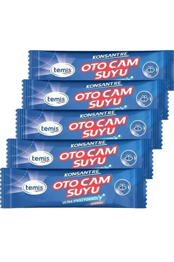 Konsantre Oto Cam Suyu 5 Adet = 20 Lt - Kir, Yağ, Çamur Önleyici, Yeni Nesil Etkili Formül