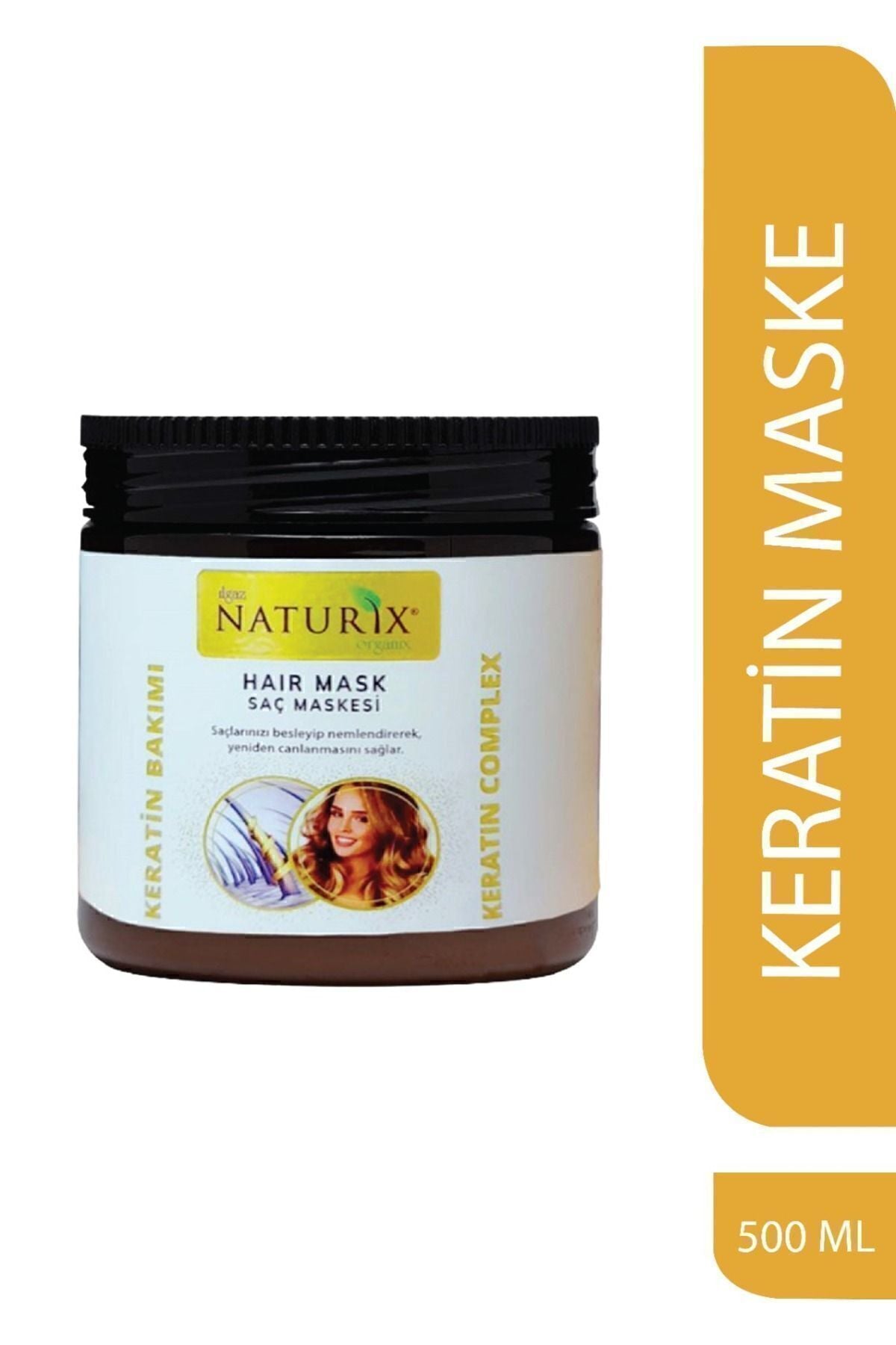 Keratin Bakımı Saç Maskesi 500 ml | Tüm Saç Tipleri Için Onarıcı Bakım