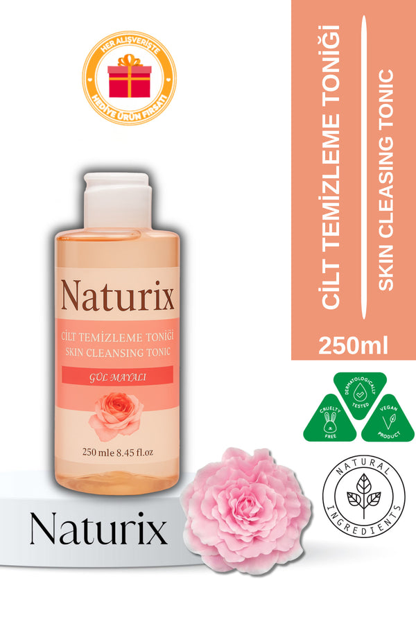 Gül Mayalı Cilt Temizleme Toniği 250 ml - Aydınlatıcı, Gözenek Sıkılaştırıcı Ve Siyah Nokta Karşıtı