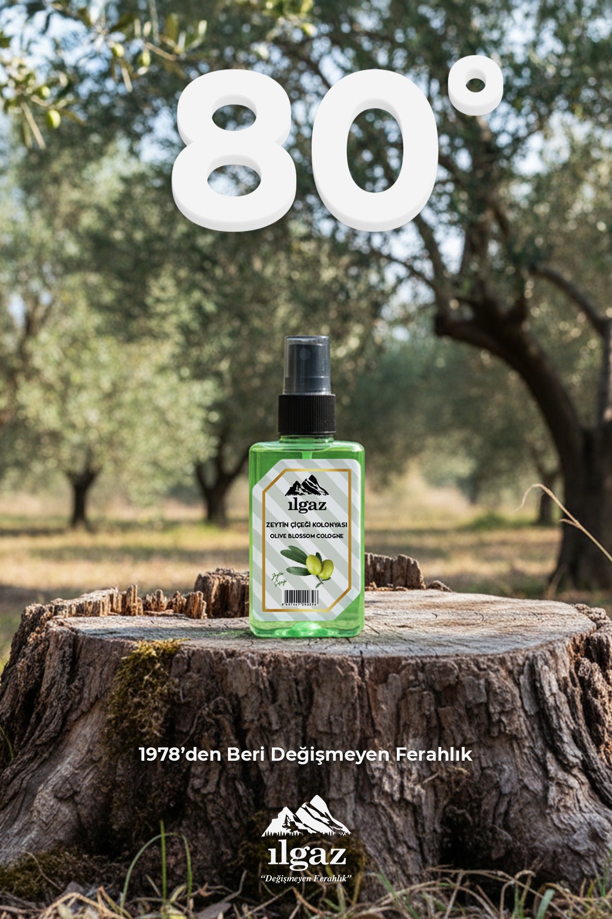 Zeytin Çiçeği Sprey Kolonya Cep Boy Elegance Series 4'lü Eko Paket - 4x50 ml