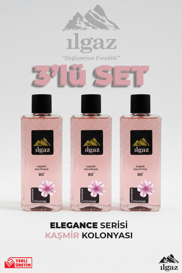 Kaşmir Kolonyası 3'lü Set 80 Derece 400 ml | Elegance Series