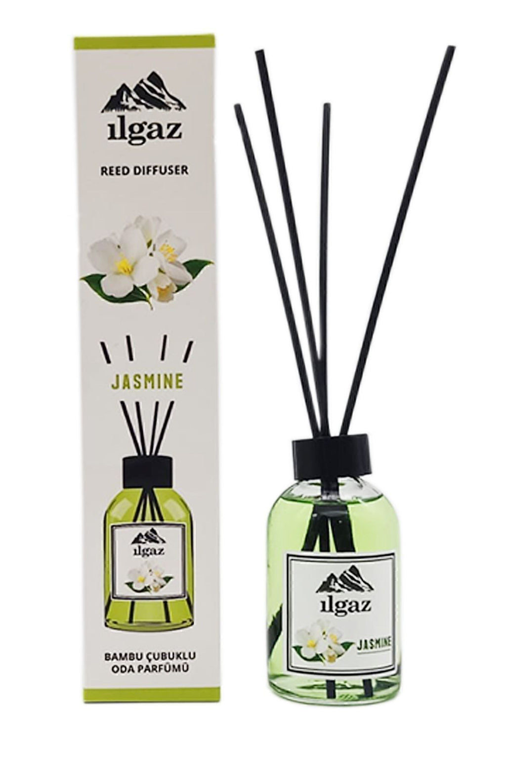 Pudra Bambu Çubuklu Oda Kokusu 110 ml & Jasmine Bambu Çubuklu Oda Kokusu 110 ml | 2'li Ortam Kokusu
