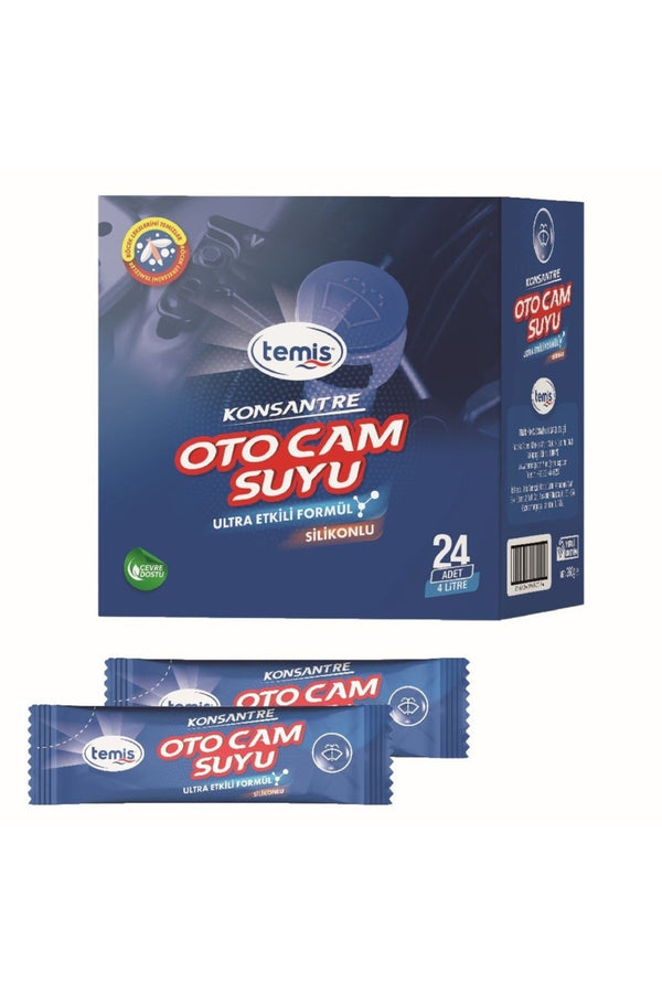 Yeni Nesil Silikonlu Konsantre Oto Cam Suyu Ultra Etkili ( 24 Paket = 96 Litre )