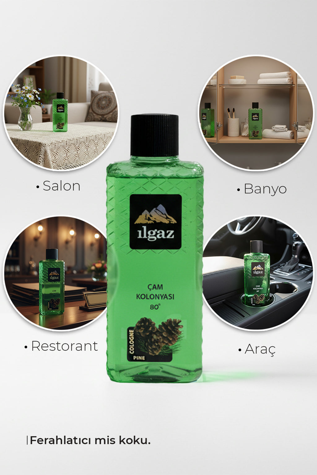 Çam Kolonyası 80 Derece Çam Kozalağı Kokusu 400 ml - Elegance Series
