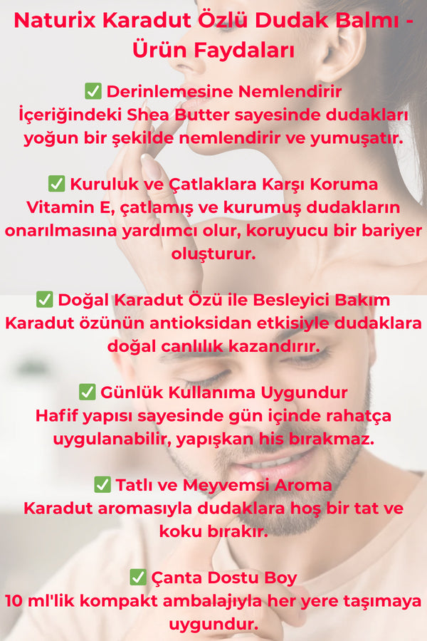 Lip Balm Koruyucu Dudak Bakımı 10 Ml | Yoğun Nemlendirici ve Besleyici Dudak Balmı