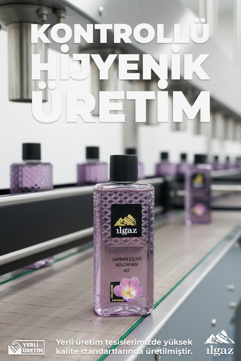 Safran Çiçeği Kolonyası 2'li Set 80 Derece 400 ml | Elegance Series