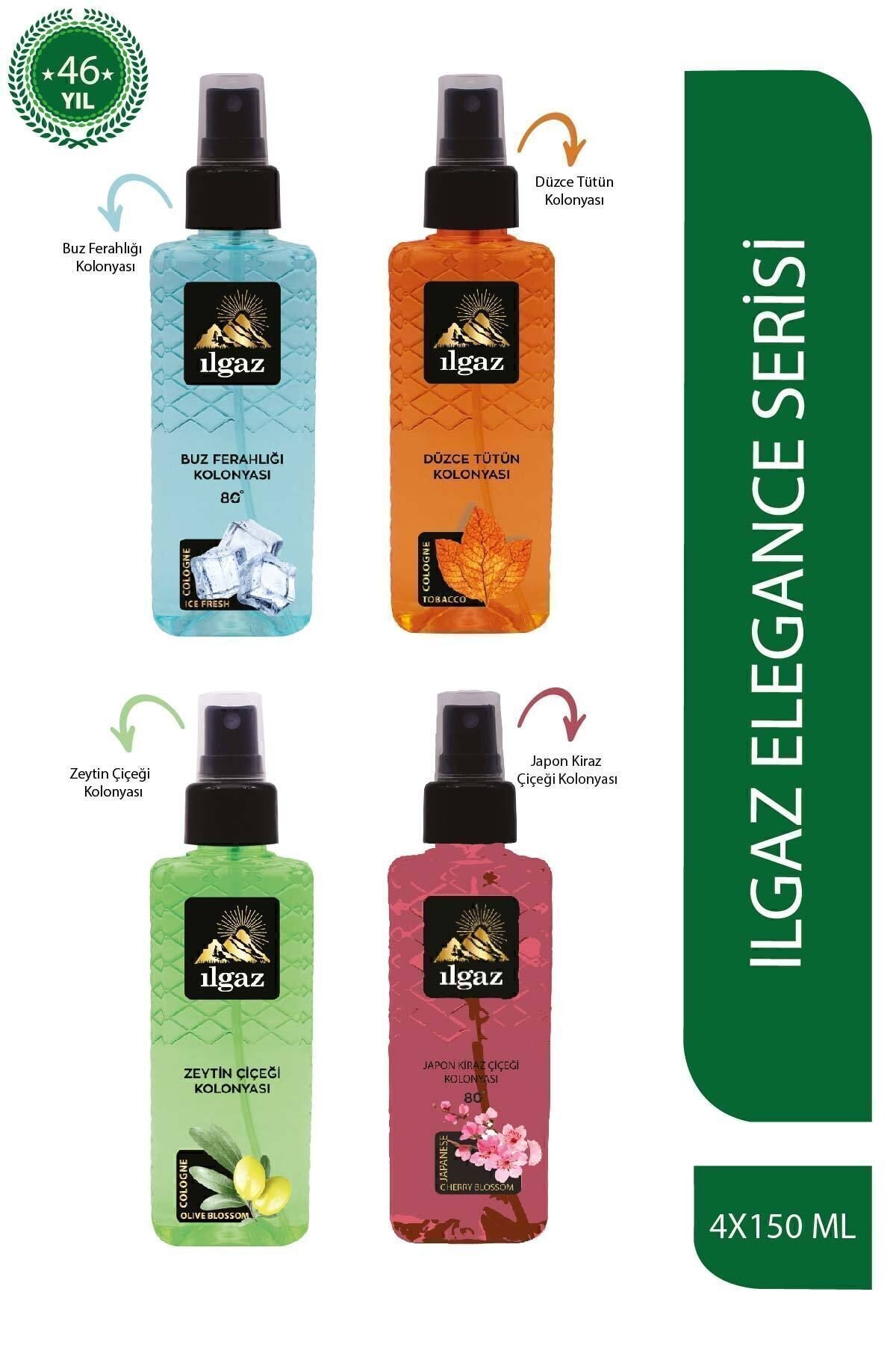 Buz Ferahlığı & Tütün & Zeytin Çiçeği & Japon Kiraz Çiçeği Kolonyası 150 ml - Elegance Series