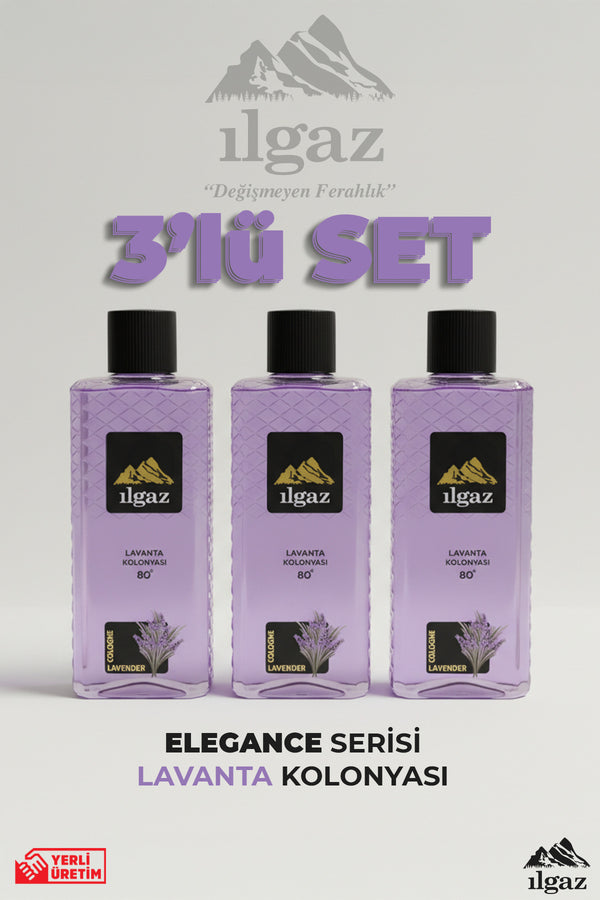 Lavanta Kolonyası 3'lü Set 80 Derece 400 ml | Elegance Series