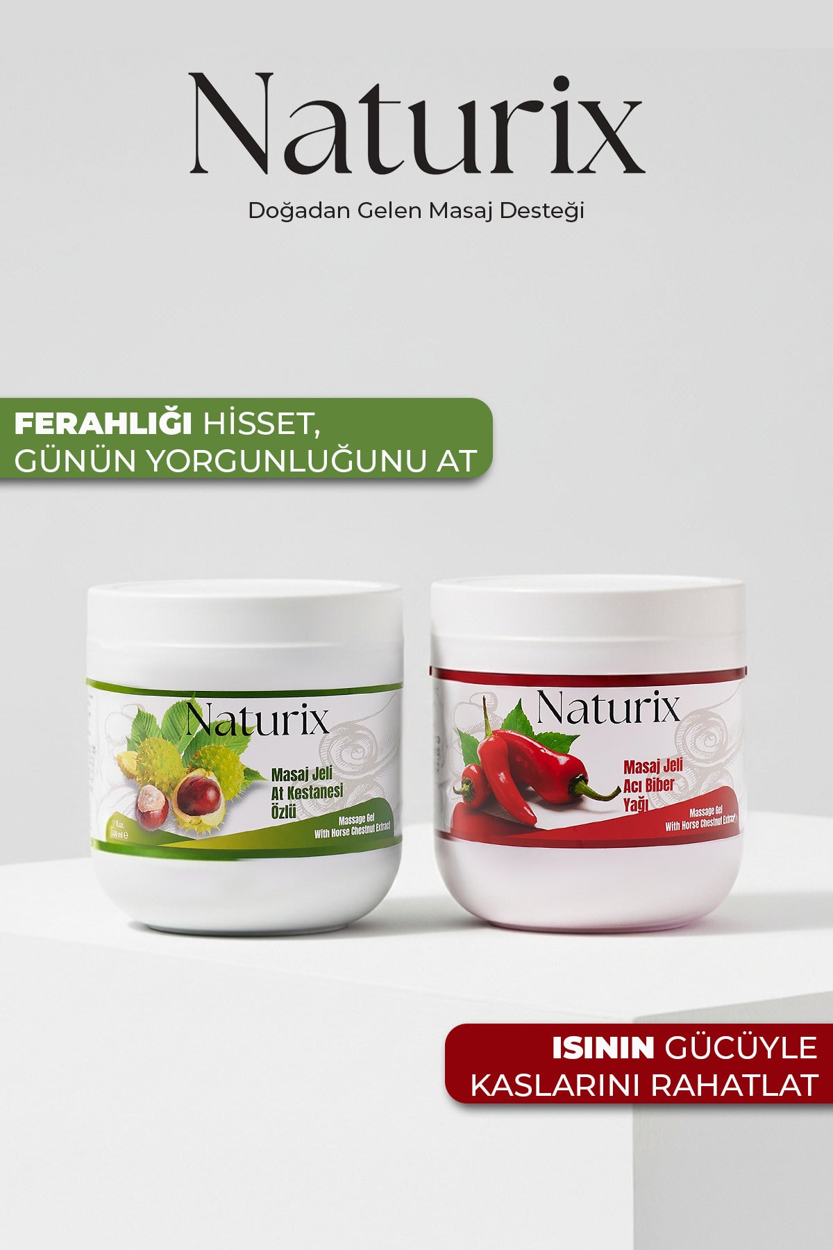 4'lü At Kestanesi Balsamı 500 ml - Serinletici & Rahatlatıcı Masaj Jeli