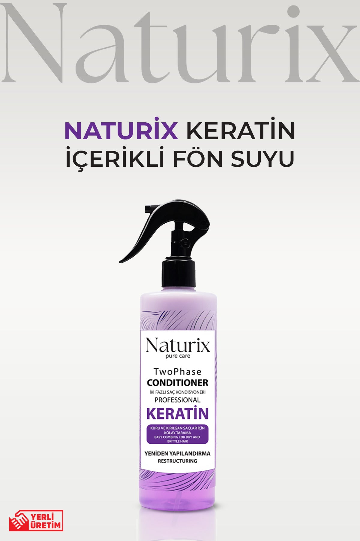 Keratin Iki Fazlı Saç Bakım Ve Fön Suyu 400ml - Yeniden Yapılandırma Ve Koruma