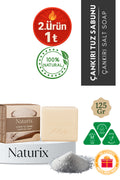 Çankırı Tuz Sabunu 125 gr | Arındırıcı, Gözenek Sıkılaştırıcı ve Ferahlatıcı Cilt Bakımı Sabunu