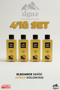 Amber Kolonyası 4'lü Set 80 Derece 400 Ml | Elegance Series
