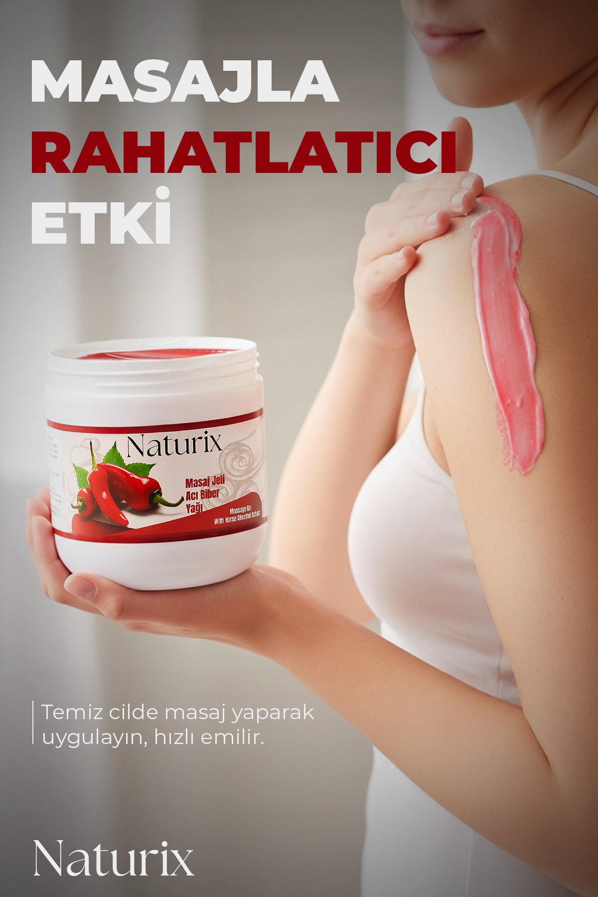 2'li Paprika Biberli Balsam Masaj Jeli 500 ml Kırmızı Biber Masaj Jeli
