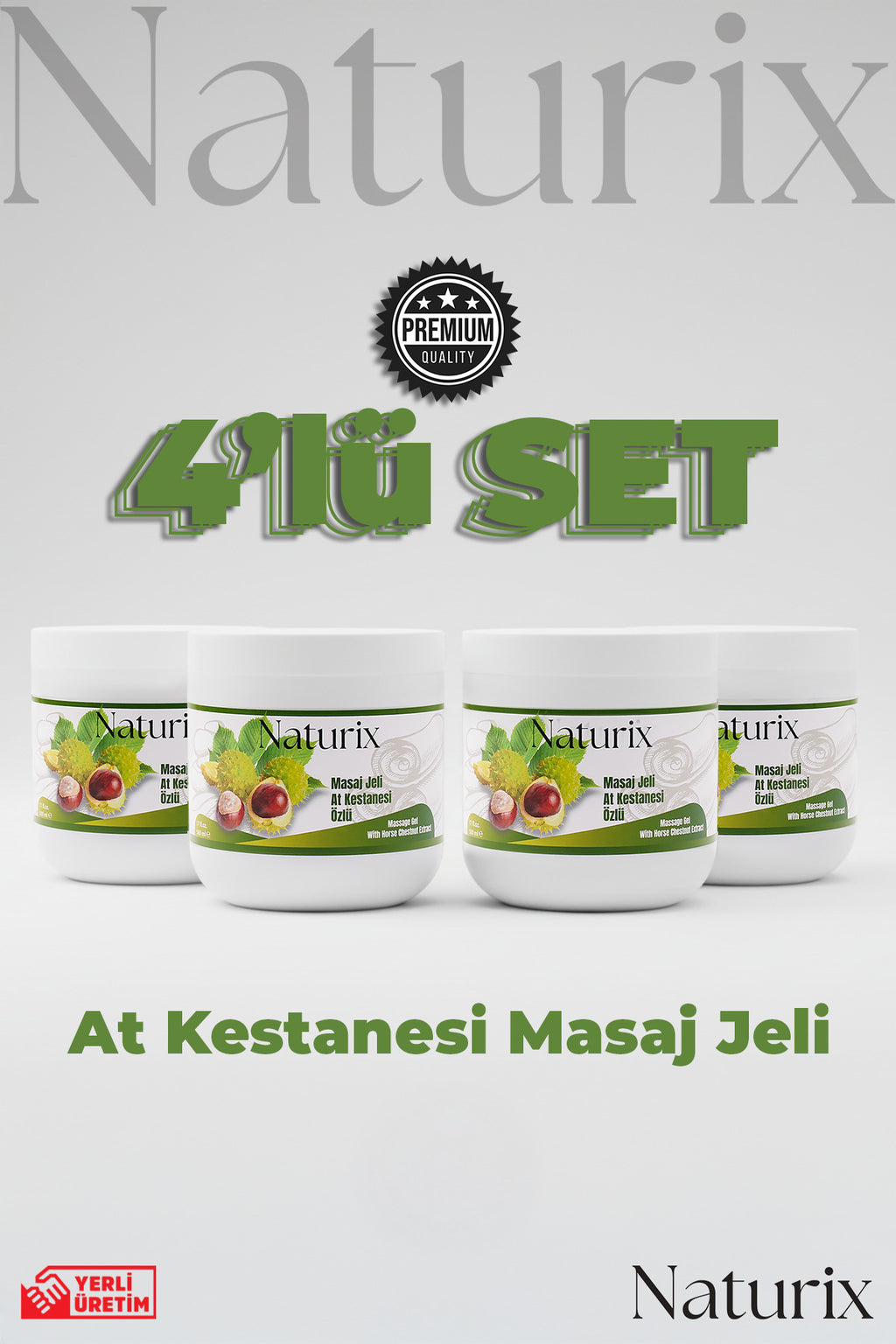 4'lü At Kestanesi Balsamı 500 ml - Serinletici & Rahatlatıcı Masaj Jeli
