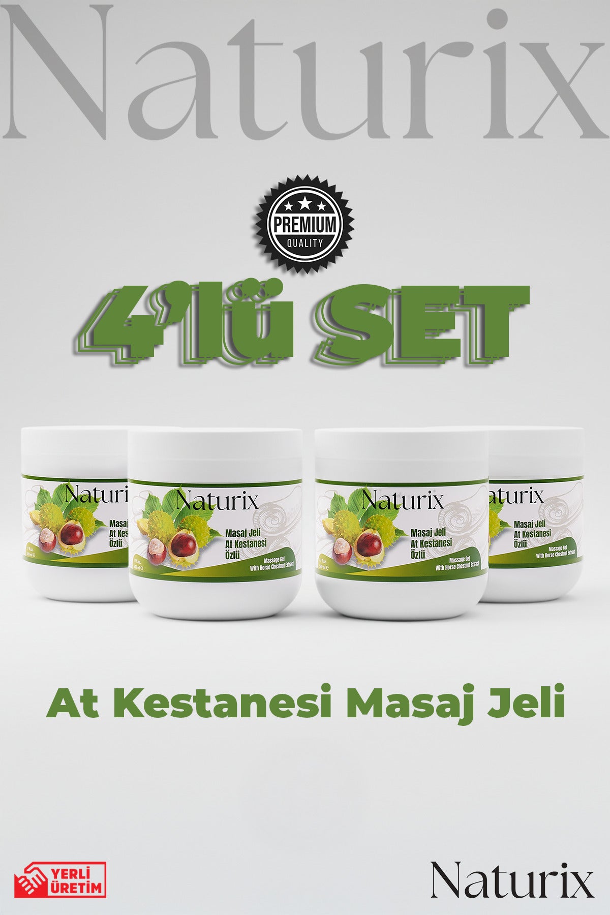 4'lü At Kestanesi Balsamı 500 ml - Serinletici & Rahatlatıcı Masaj Jeli