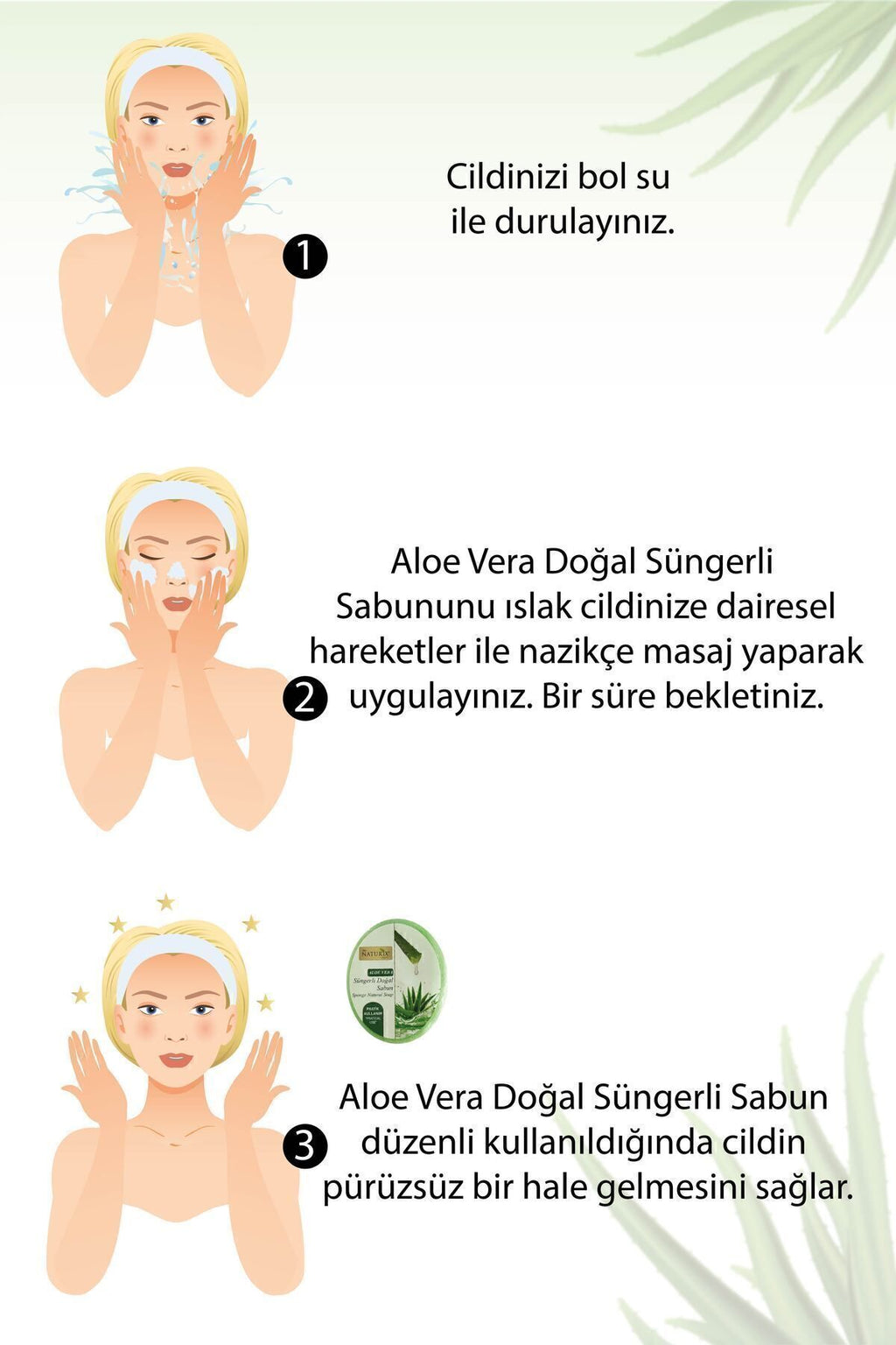 Aloe Vera Süngerli Sabun 150 gr | Kuru Ciltler Için Nemlendirici Ve Kurutucu
