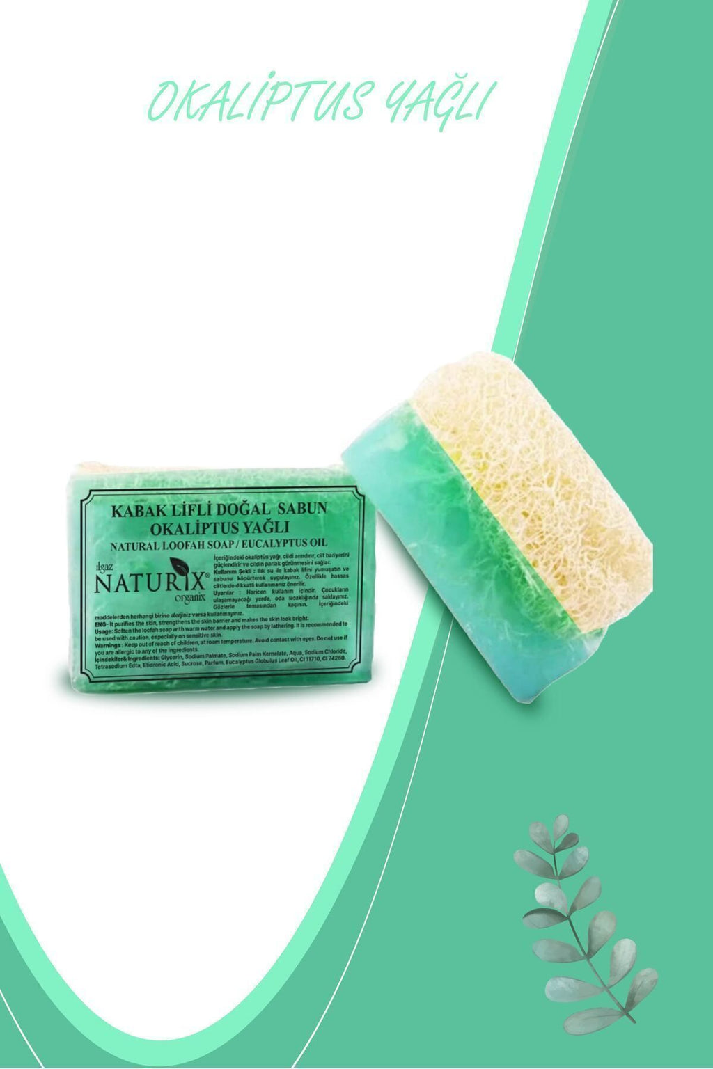 Kabak Lifli Okaliptus Yağlı Sabun 130 gr | Nemlendirici, Peeling Etkili Ve Arındırıcı Sabun