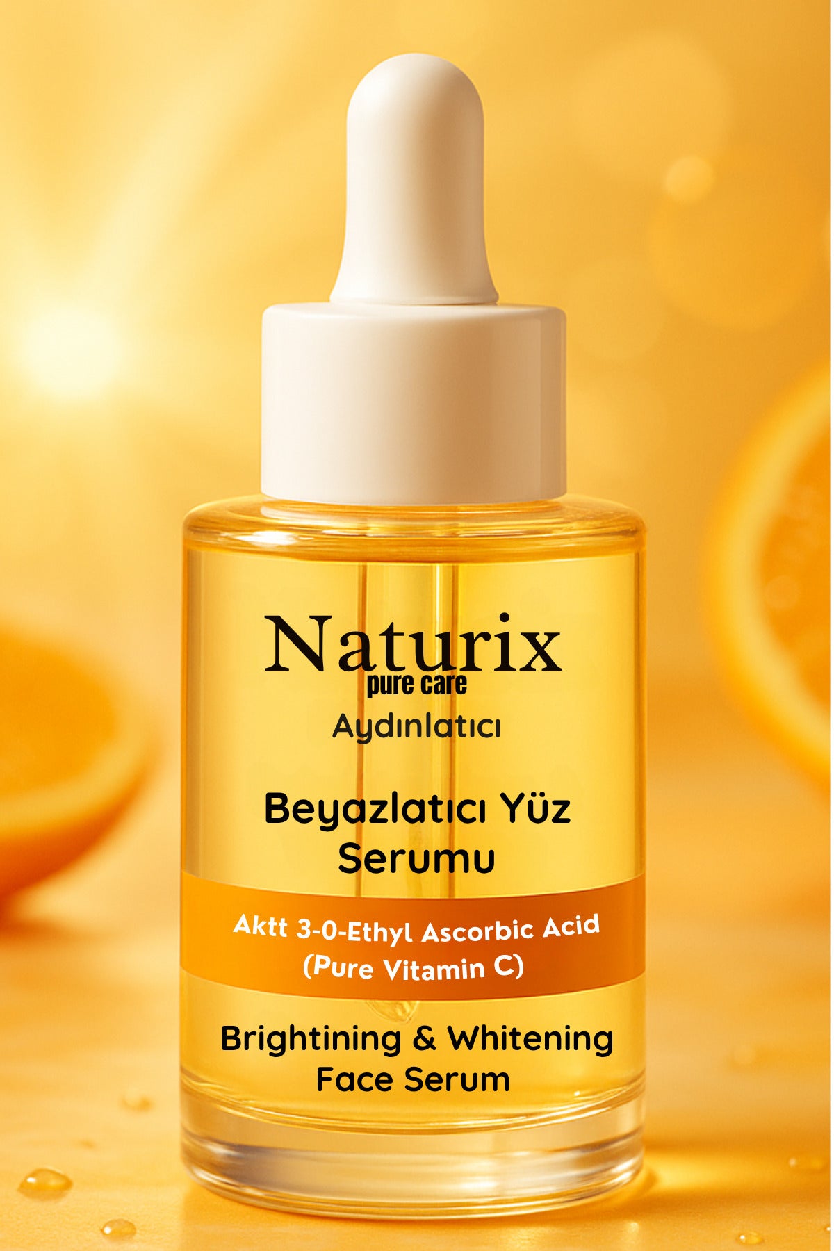 Aydınlatıcı ve Beyazlatıcı Yüz Serumu | C Vitamini | Alpha-Arbutin & Niacinamide | 30ml