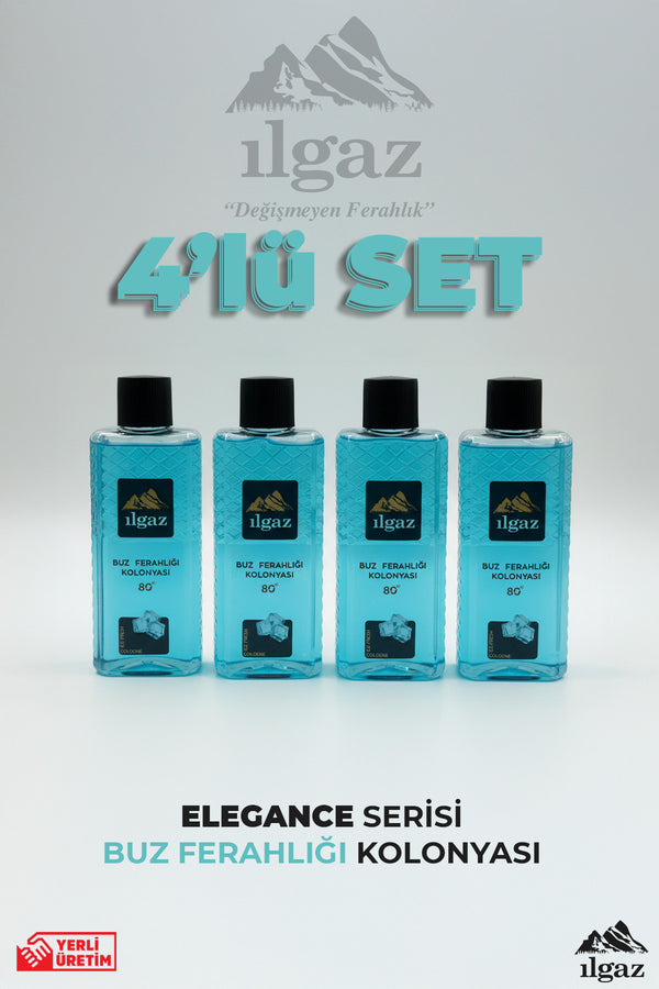 Buz Ferahlığı Kolonyası 4'lü Set 80 Derece 400 ml | Elegance Series